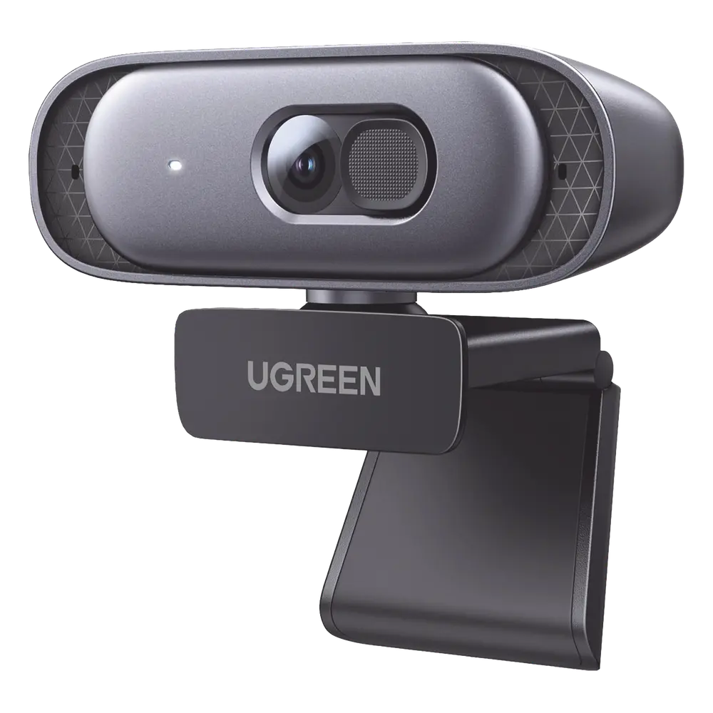 Cámara UGREEN Web 2K con Micrófono Integrado | Cancelación de Ruido | Corrección de Luz Automática | Vista Amplia de 91° | Rotación Flexible de 360° | Cubierta de privacidad | Incluye Cable USB de 2M.